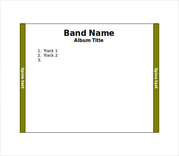 Cd Cover Template Word